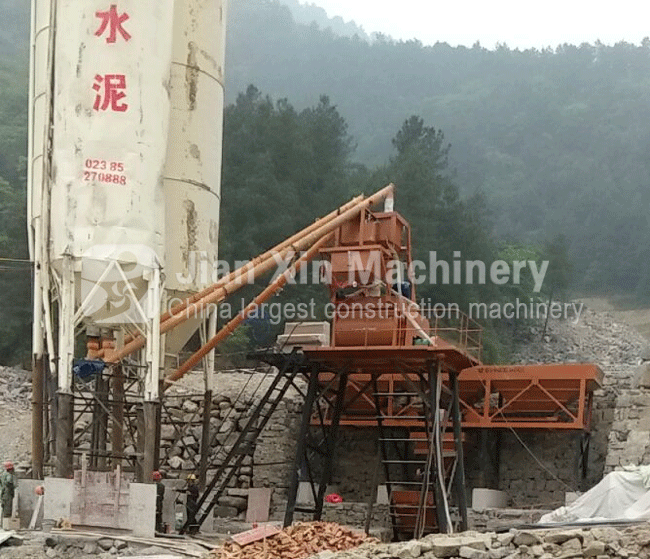 HZS50 concrete batching plant