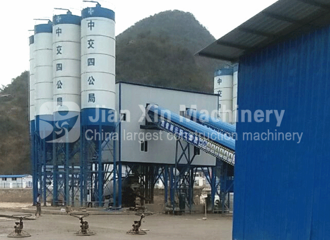 HZS120 concrete batching plant