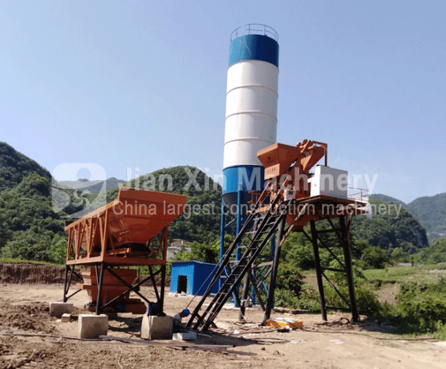 HZS35 concrete mixing plant