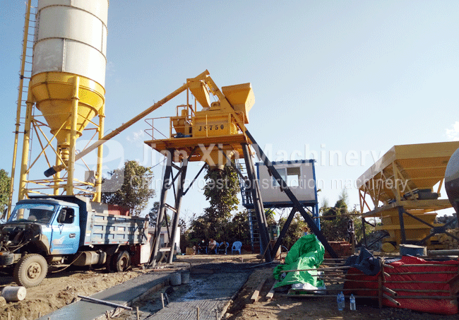 HZS35 concrete batching plant