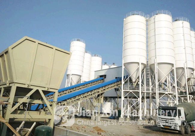 HZS180 concrete mixing plant