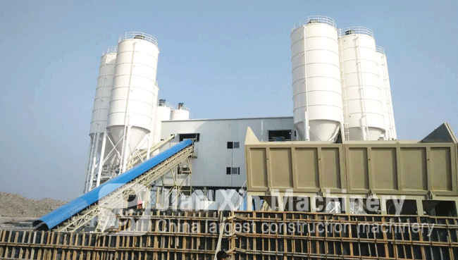 HZS180 concrete mixing plant