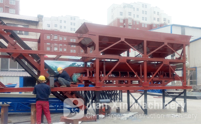 mobile concrete mixing station