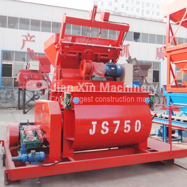 Js750 small concrete mixer