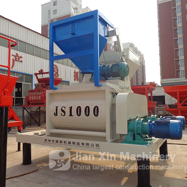 JS1000 compulsory concrete mixer produced by Zhengzhou Jianxin Machinery