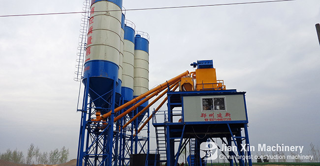 HZS120 concrete mixing plant produced by Zhengzhou Jianxin Machinery 