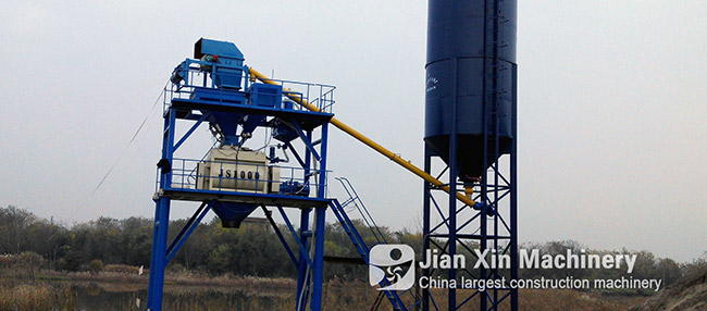 HZS60 concrete mixing plant with JS1000   concrete mixer