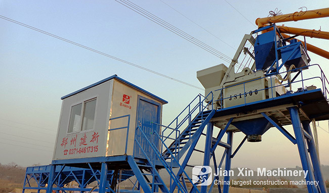 Zhengzhou Jianxin Machinery HZS75 concrete mixing plant