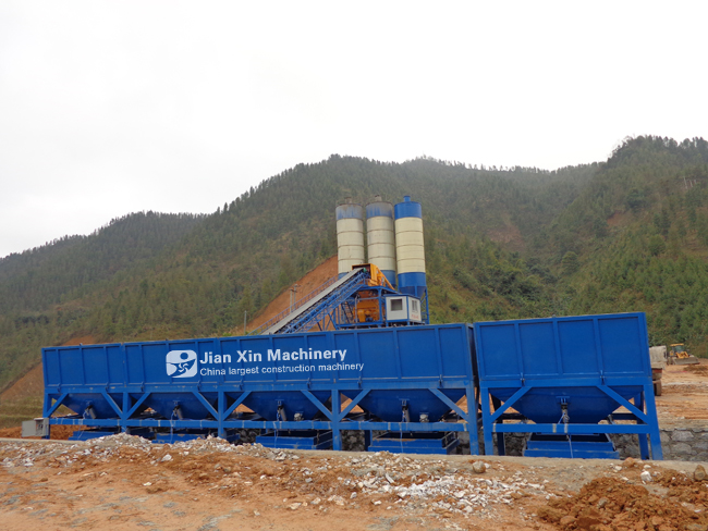 hzs90 concrete mixing station