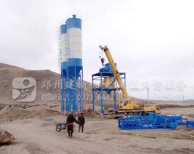 hzs120 concrete mixing station